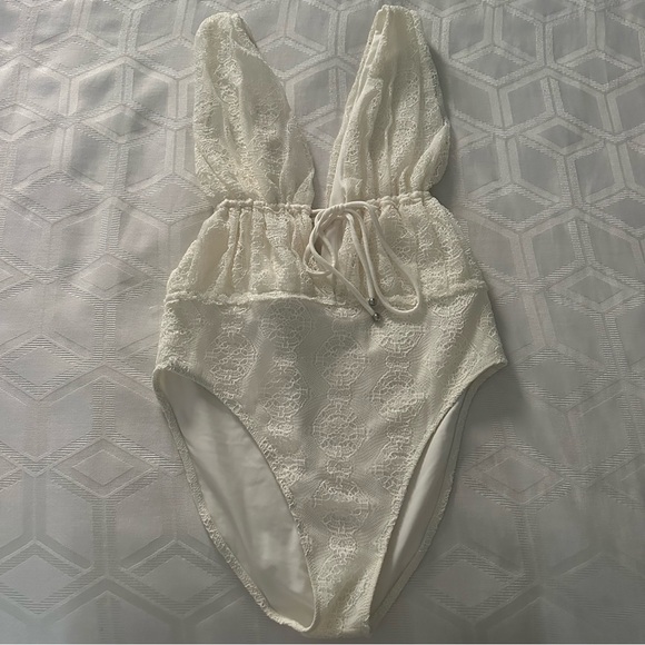 Shelly Lace-Up One-Piece Swimsuit | JONATHAN SIMKHAI - Picture 2 of 6